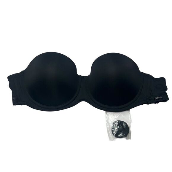 NEW Calvin Klein Black Strapless Bra 36C Seamless Design - Picture 1 of 5